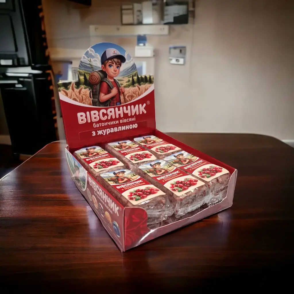 Батончик Вівсянчик овсяный с клюквой 60 г - фото 2