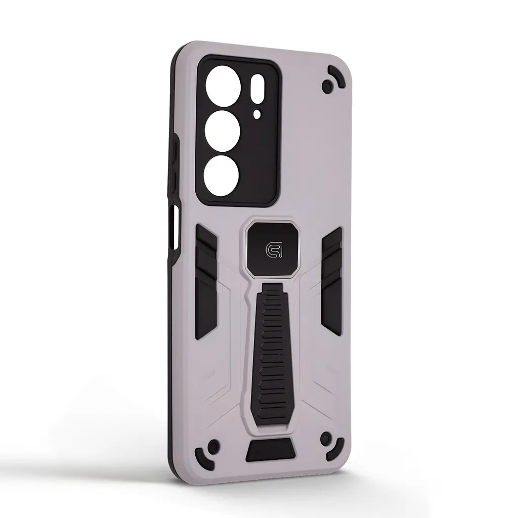 Чехол для Realme C75 4G/C75x 4G, Proover, серый, с подставкой и магнитом, противоударный, ударопрочный, бронированный, панель-накладка, защита всего корпуса, термополиуретан (TPU) + поликарбонат (PC), ArmorStandart (ARM85763) - фото 2