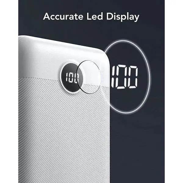 Портативное зарядное устройство Veger L30 30000mAh с дисплеем выход PD20W вход PD18W/QC18W белое - фото 6