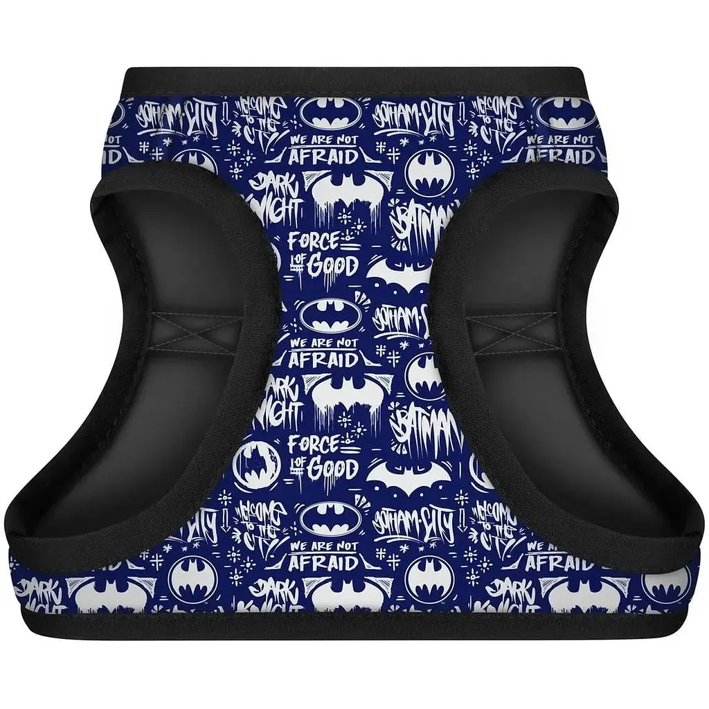 Шлея для собак мягкая Waudog Clothes, с QR паспортом, Бэтмен бело-голубой, XS3,32-35х22-24 см - фото 2