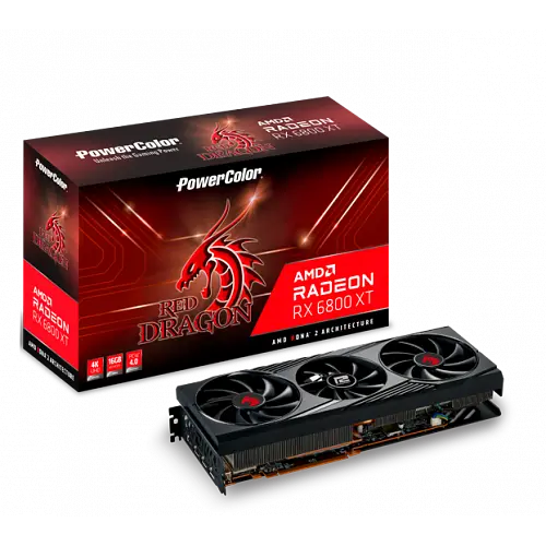 Відеокарта AMD Radeon RX 6800 XT 16GB PowerColor Red Dragon (AXRX 6800XT 16GBD6-3DHR/OC) Б/В - фото 2