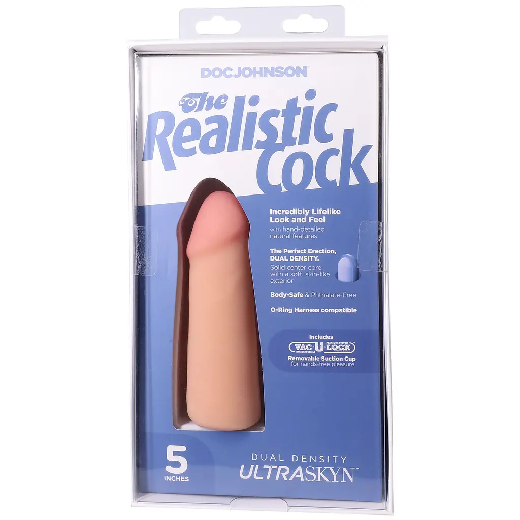 Фалоімітатор Doc Johnson The Realistic Cock ULTRASKYN 5 Inch, 12.7 см - фото 9