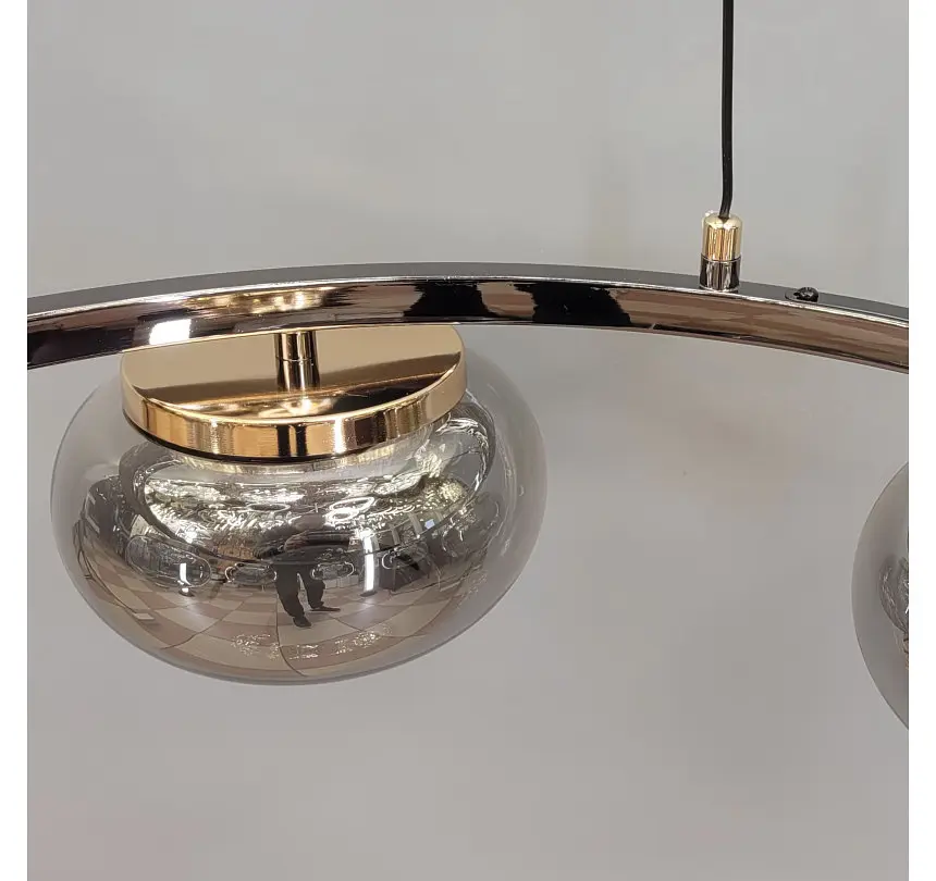 Світлодіодна люстра підвісна Artlight LQ7125-6 з шістьма графітовими плафонами, 35W - фото 5