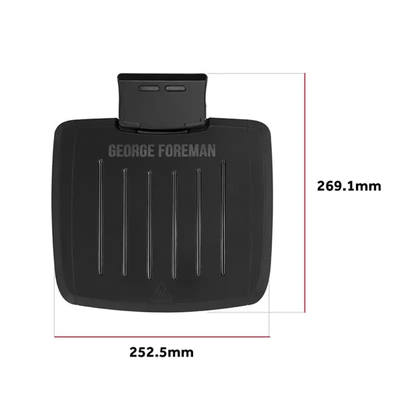 Гриль Russell Hobbs George Foreman притискний Immersa Small 1100Вт з'ємні пластини метал пластик чорний (28300-56) - фото 3