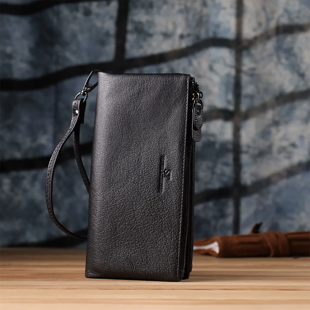 Шкіряний гаманець на три відділення ST Leather 20.5х10.5х3 см acs0029687 - фото 9