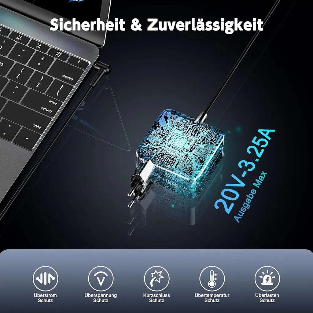 Адаптер живлення 65W 20V для ноутбуків Lenovo IdeaPad зі штекером 4.0×1.7 мм - фото 6