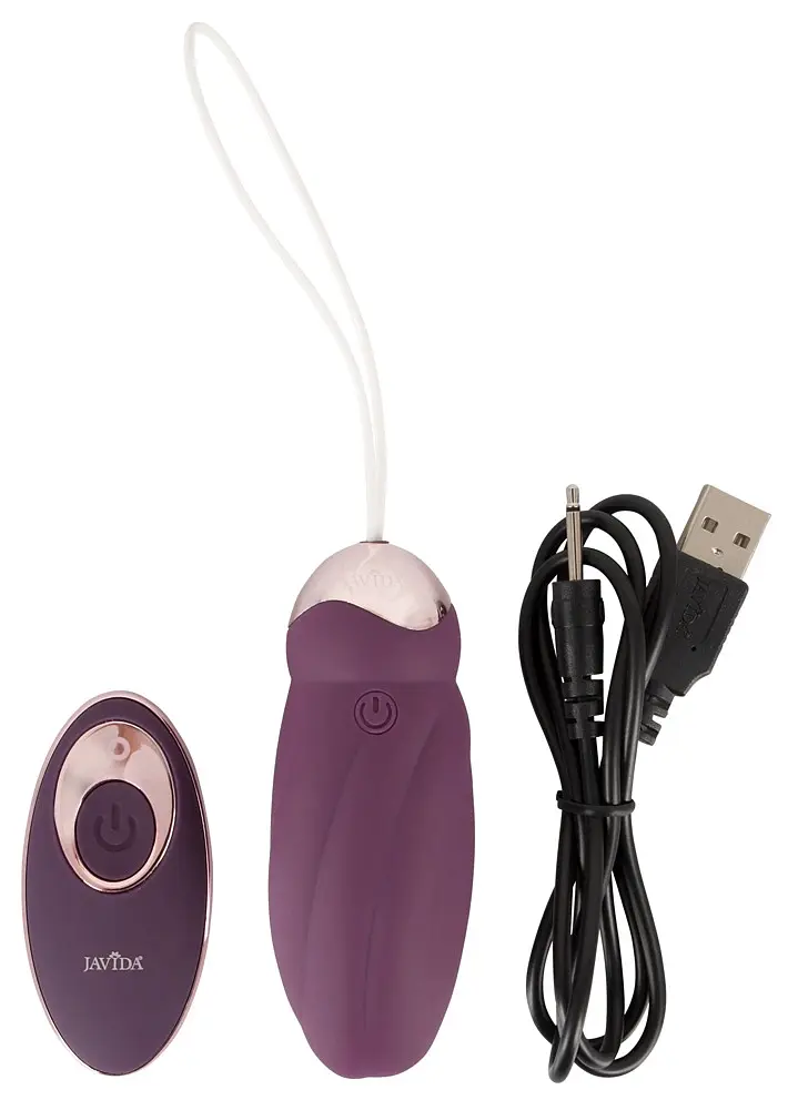 Віброяйце Javida Rotating Love Ball 18.5 см фіолетовий - фото 2