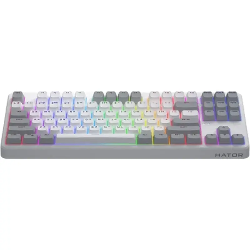 Клавіатура Hator Rockfall 3 Mecha TKL QMK/VIA Orange Wireless White (HTK851UA) - фото 2