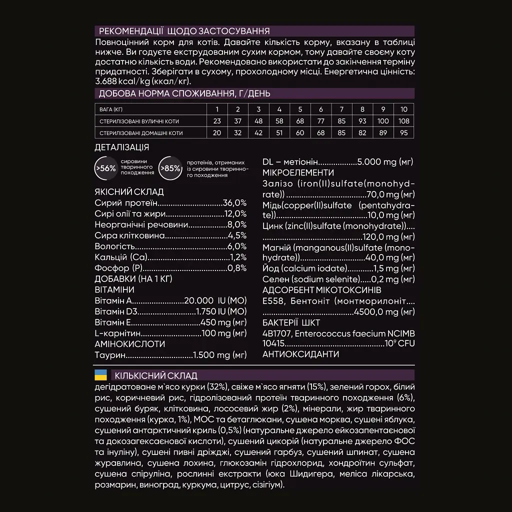 Сухий корм для кішок Savory Adult Cat Steril Fresh Lamb and Chicken 2 кг (4820232630112) - фото 3