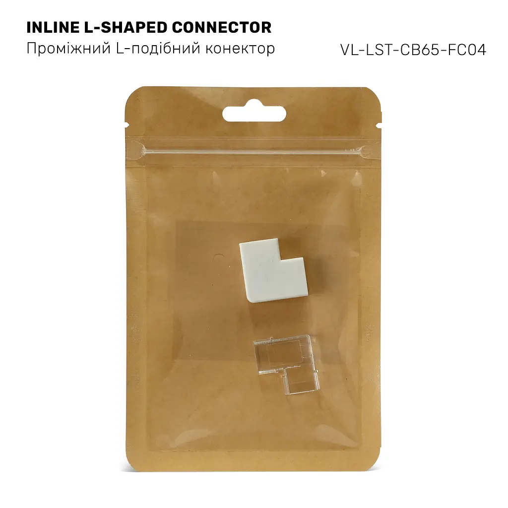 Проміжний конектор L-подібний для LED стрічки VIDEX VL-LST-CB65-FC04 VIDEX (29163-000) - фото 2