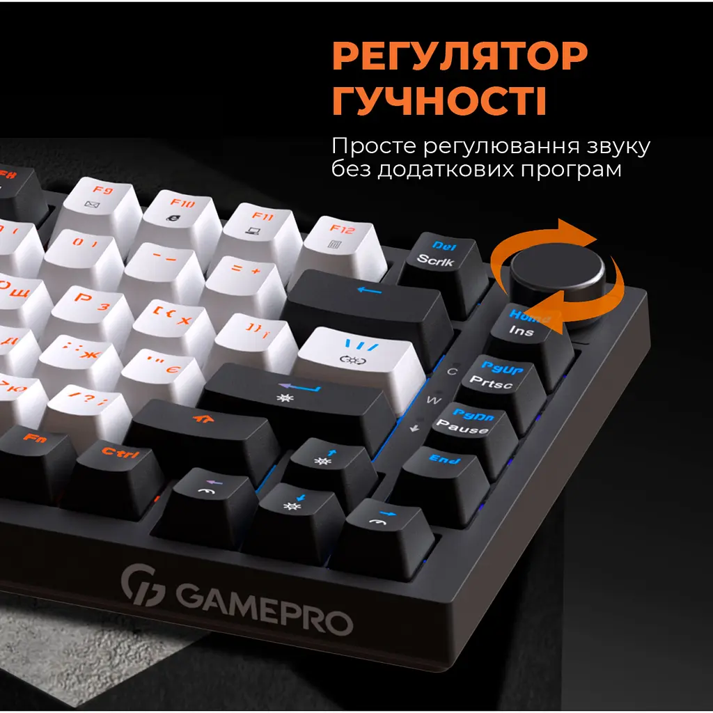 Клавиатура GamePro Red с Hot-Swap RGB Black проводная механическая (MK160B) - фото 8