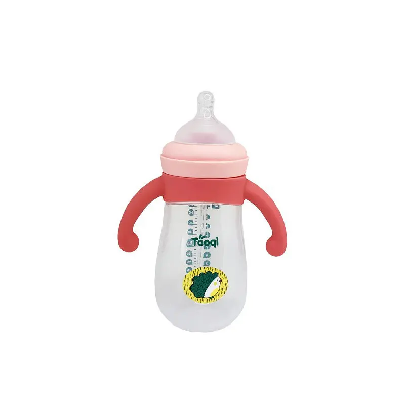 Пляшечка пластикова Mega Zayka з силіконовими ручками 260 мл MGZ-0200 (Pink) - фото 2