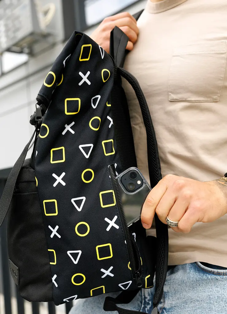 Мужской рюкзак Sambag Roll Top черный оксфорд принт 41 х 30 х 16 см (24238731m) - фото 4
