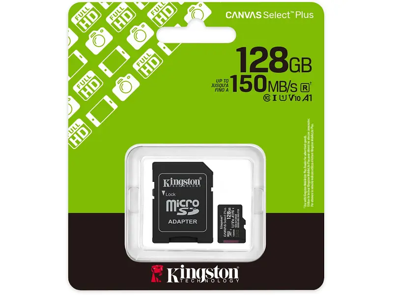 Карта пам'яті Kingston Canvas Select Plus Gen3 microSDXC + SD-Adapter 128 GB (SDCS3/128GB) - фото 3