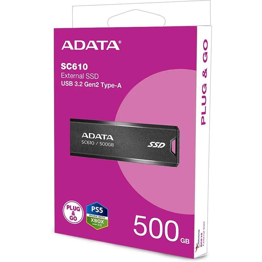 Зовнішній SSD накопичувач ADATA SC610 500GB Black (SC610-500G-CBK/RD) [168832] - фото 8