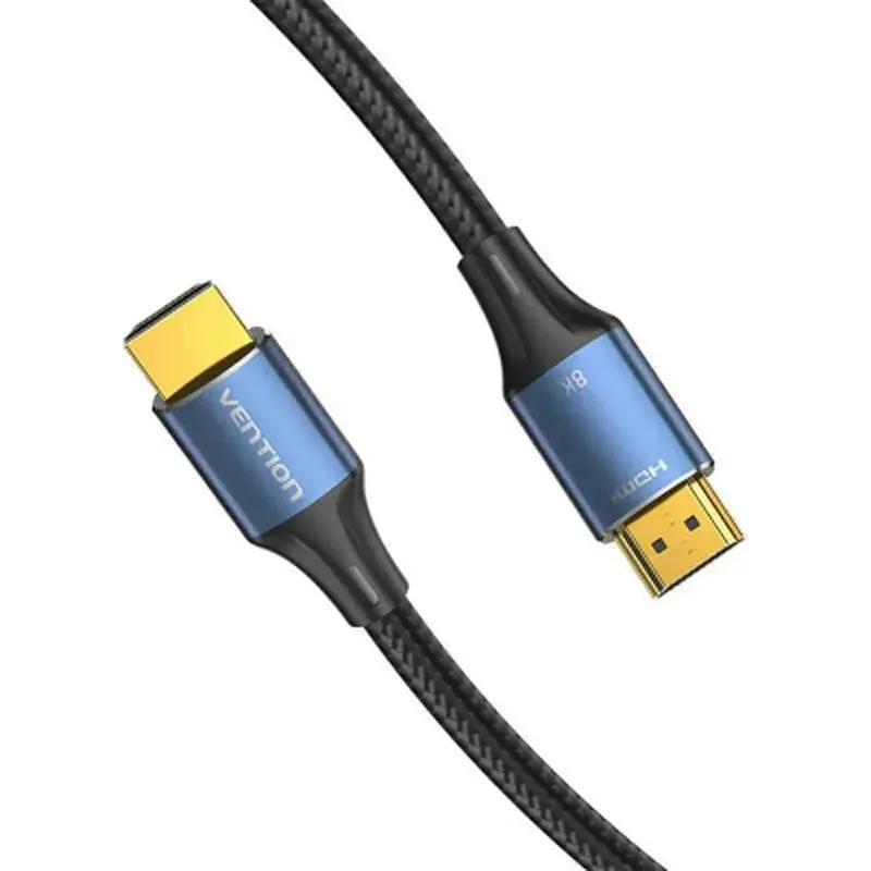 Кабель мультимедійний HDMI M to HDMI M 2.0m 8K60Hz cotton braided blue Vention (ALGLH) - фото 2