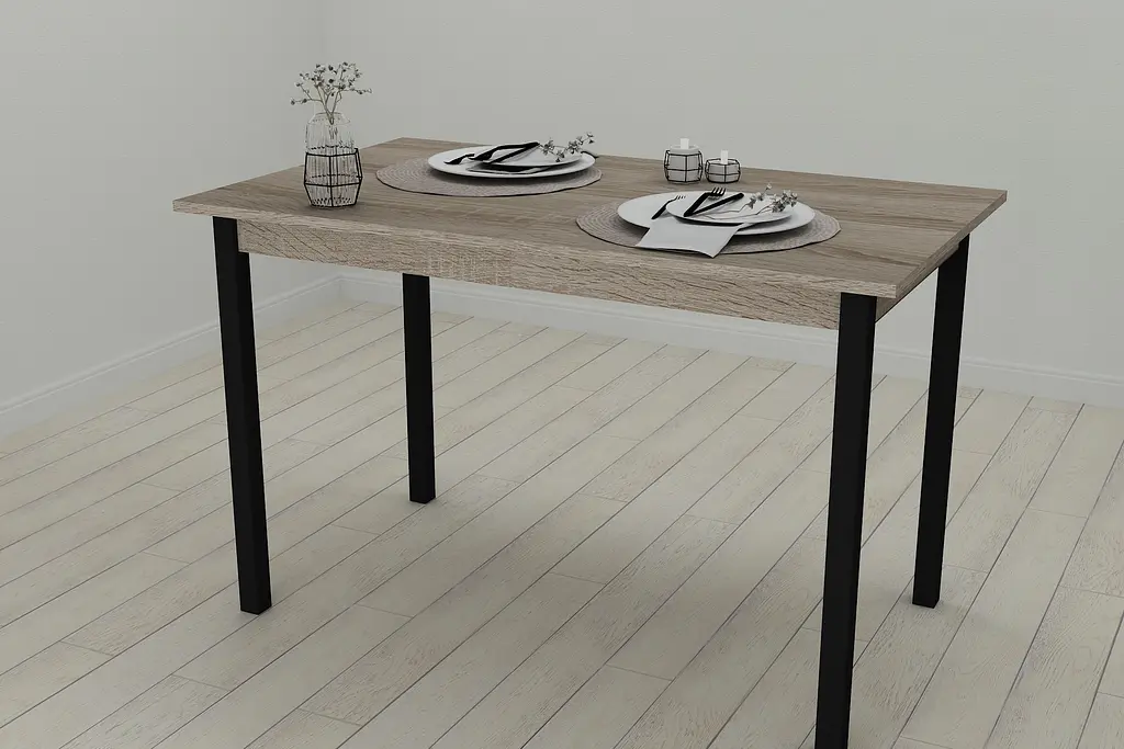 Кухонний стіл Ferrum-decor Маріо 75x120x80 Чорний ДСП Сонома Трюфель 16мм (FRD-106337) - фото 5