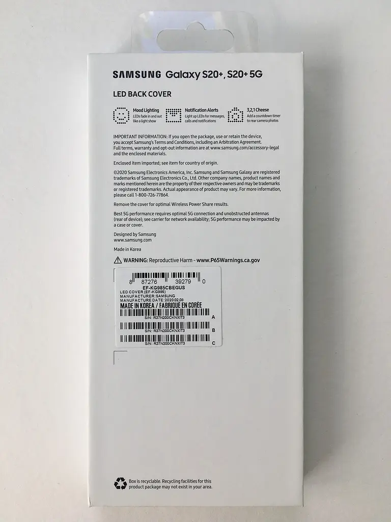 Чохол оригінальний LED Cover EF-KG985CBEGRU для Samsung Galaxy S20 Plus (6.7") Black - фото 4