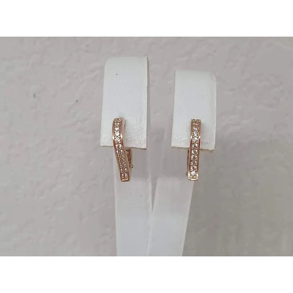 Золоті сережки Dear з фіанітами. 3348.1 - фото 3