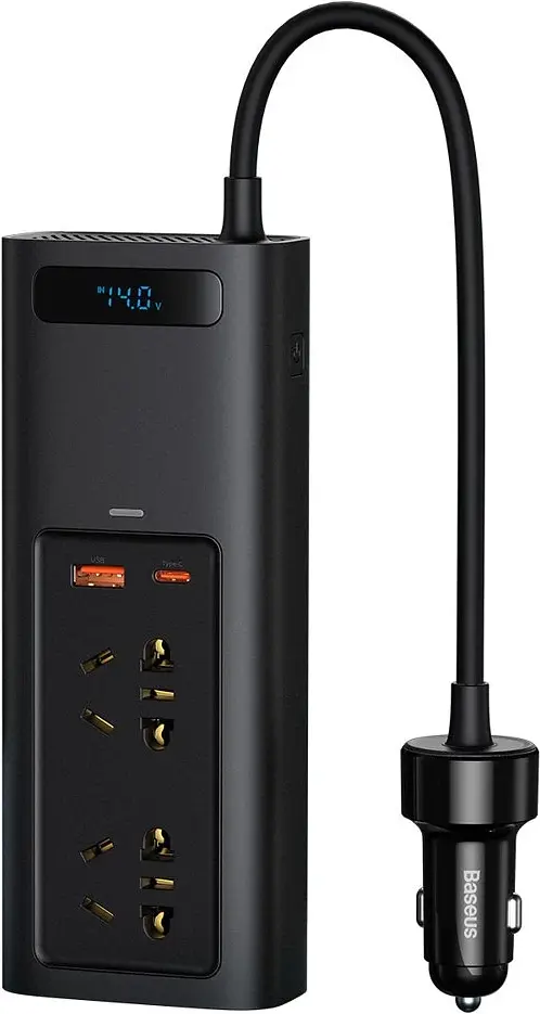 Автомобільний інвертор Baseus In Car Inverter 150W 220V CN/EU black (CRNBQ-A01)