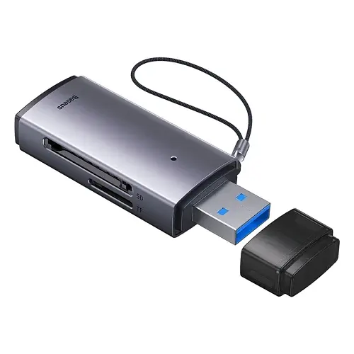 Кардридер USB Lite, Grey, USB 3.0 - microSD / SD (WKQX060013) Baseus teh0028490 - фото 5
