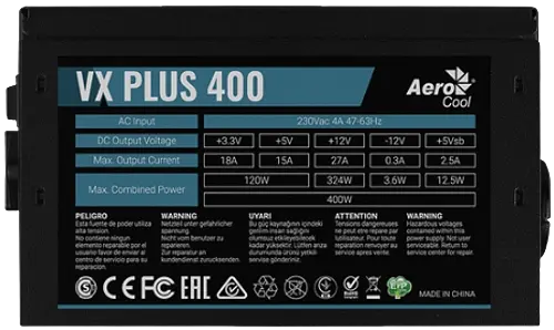 Блок живлення AeroCool VX Plus 400W (ACPN-VS40NEY.11) Б/В - фото 2