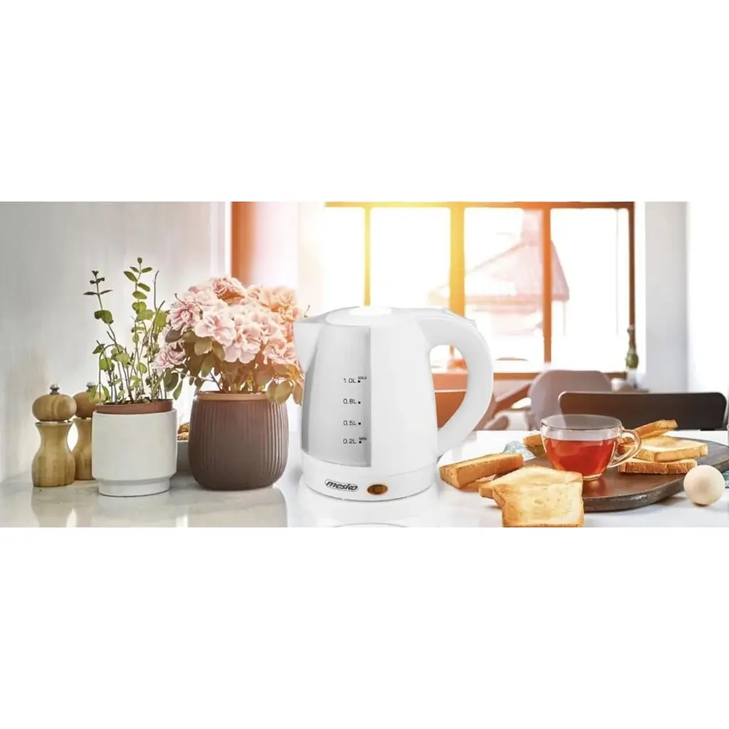 Электрический чайник Mesko MS 1276 нагреватель нержавеющая сталь 1 л - фото 3