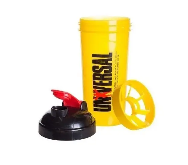 Шейкер Universal Nutrition Shaker 700 мл, Yelow/Black/Red - фото 2