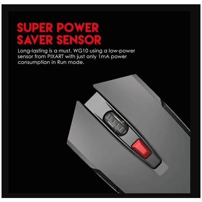 Ігрова бездротова миша Fantech WG-10 RAIGORII PixArt 10G Grey - фото 3
