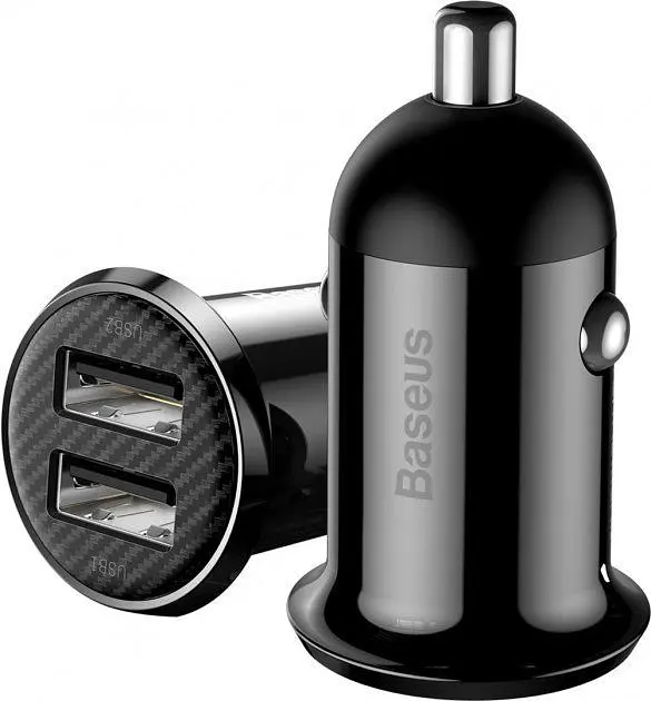 Автомобільний зарядний пристрій Baseus Grain Pro 4.8A 2USB (CCALLP-01) Black [67979] - фото 4