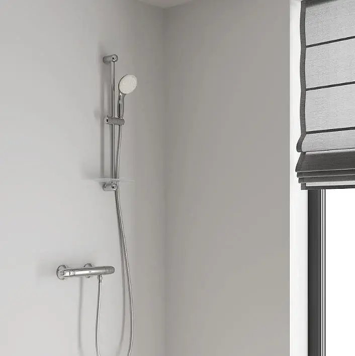 Душевой гарнитур Grohe New Tempesta 100 со штангой 2 режима струи и мыльницей 30412 - фото 8