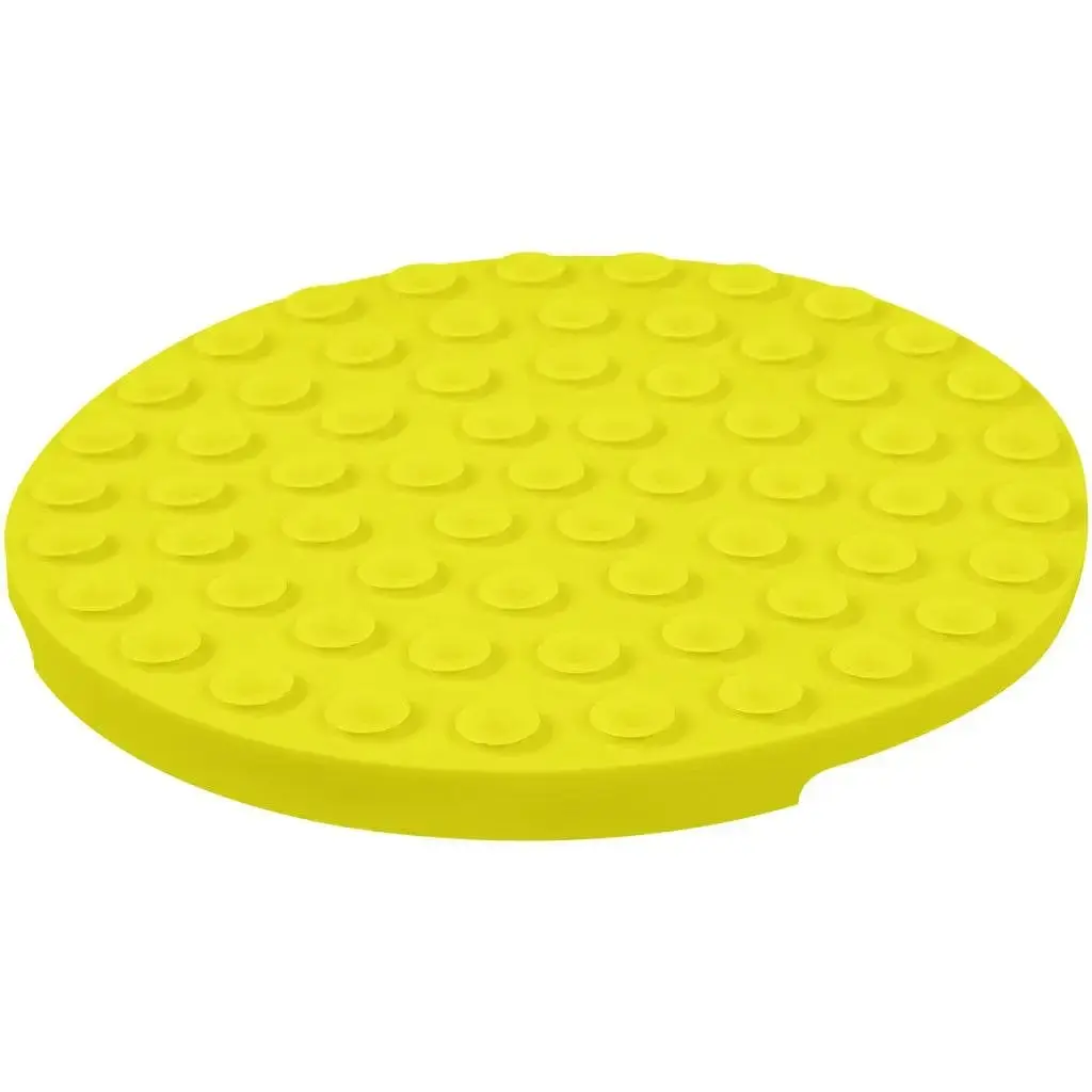 Миска-килимок для собак та котів Waudog Silicone для повільного харчування 211х211х30 мм жовтий - фото 2