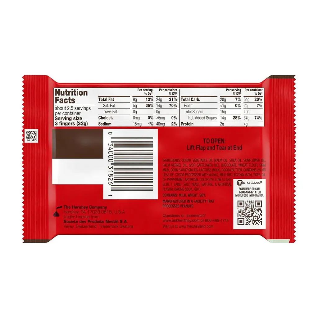 Шоколадний батончик Kit Kat Mint and Dark Chocolate Candy Bar 42 г - фото 3