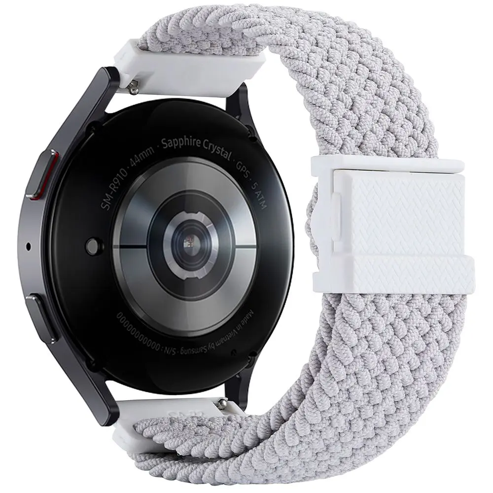 Нейлоновий ремінець Universal 20 mm Elastic Adjustment Samsung/Amazfit/Huawei White - фото 2
