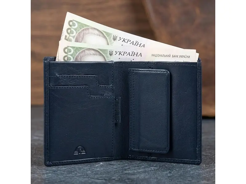 Чоловічий вертикальний портмоне 3504 NEW Contatto Темно-синій 9x10,5x1,5 см TONY PEROTTI acs0032439 - фото 5