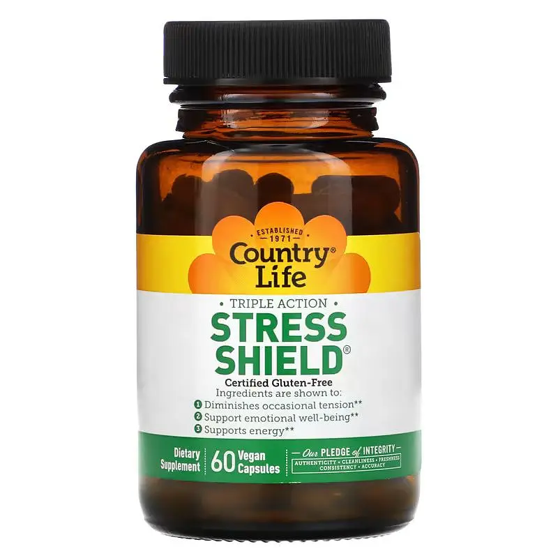 Натуральна добавка Country Life Stress Shield 60 вегакапсул - фото 2