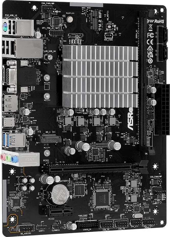 Материнська плата ASRock N100M (N100M) (Integrated CPU, SoC, Micro-ATX) - фото 3