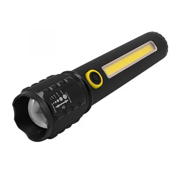 Ручний LED ліхтар акумуляторний ліхтарик та бічна COB лампа USB зарядка Bailong BL-C73-P50