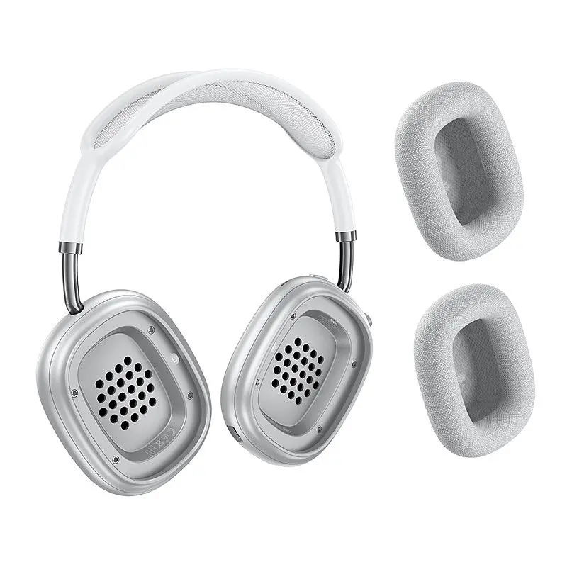 Беспроводные накладные наушники Hoco W65, BT5.4, AUX, 400mAh, 45h, silver - фото 3
