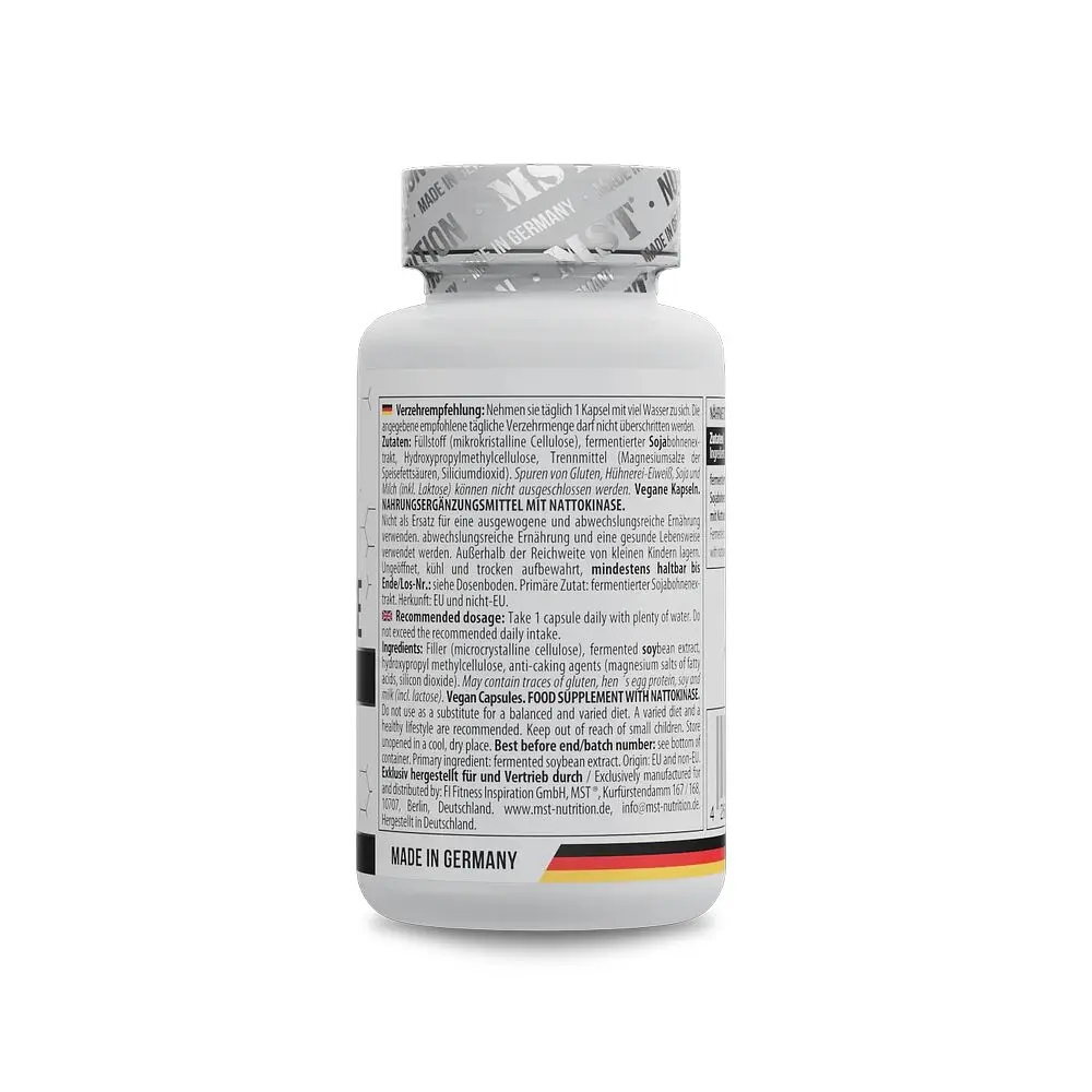 Ферментований екстракт соєвих бобів MST Nutrition Nattokinase, 90 капсул для підтримки серцево-судинної системи - фото 3