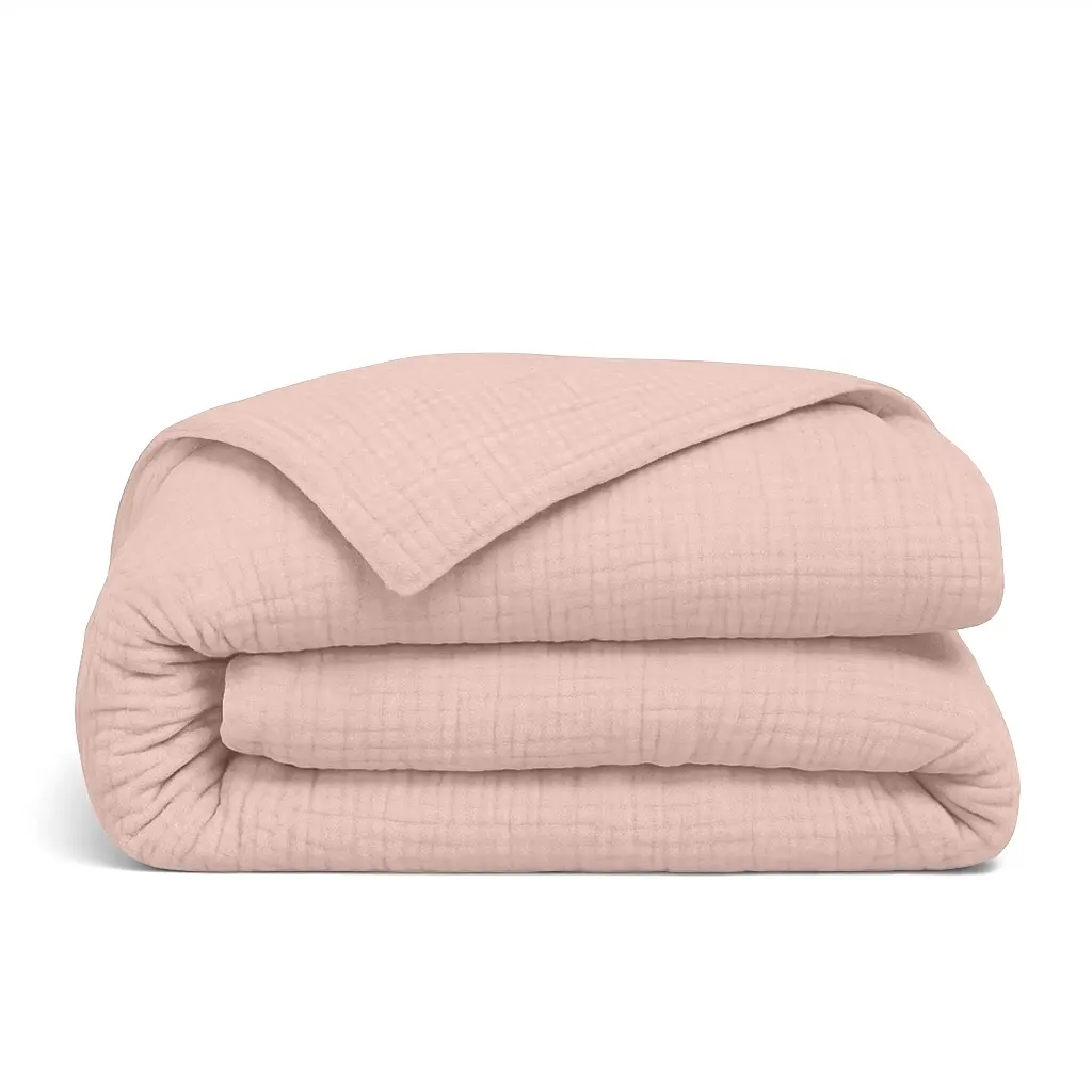 Комплект постільної білизни Cosas двоспальний без простирадла муслін PUDRA 180 x 220 см (Set_Muslin_010Pudra_180_2) - фото 5