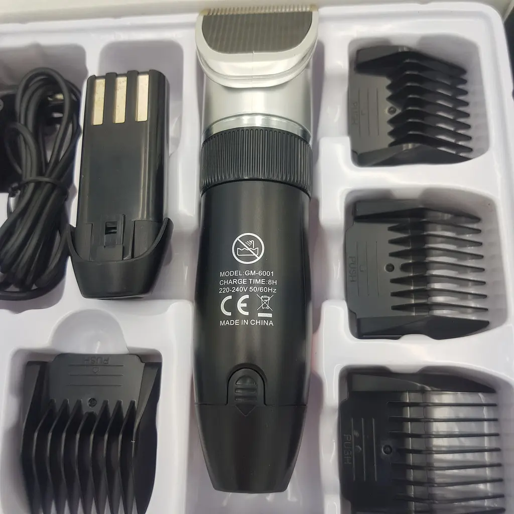 Акумуляторна машинка для стрижки волосся Gemei GM-6001 червона - фото 4