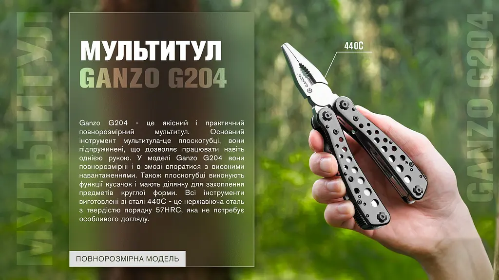 Мультитул Multi Tool Ganzo G204 - фото 14