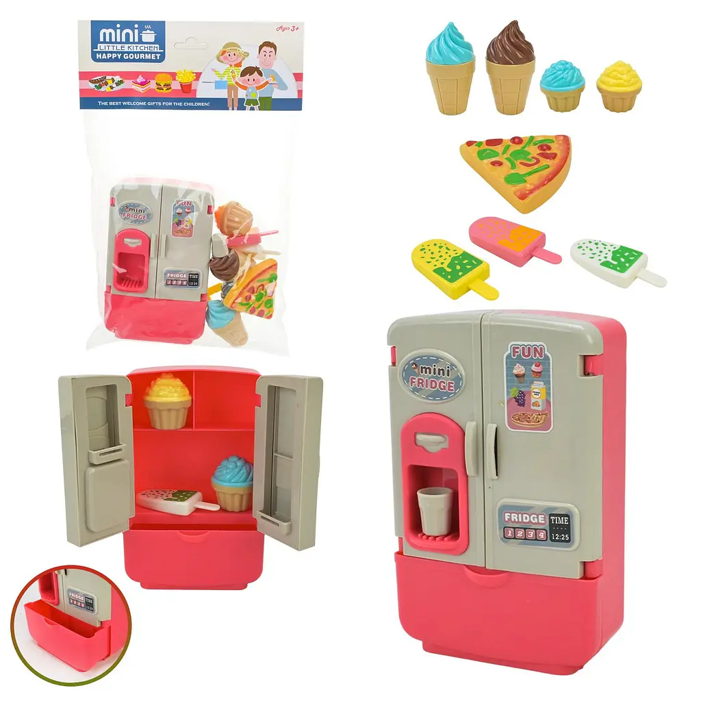 Ігровий набір міні-холодильник із продуктами Little Kitchen Happy Gourmet (3882A)