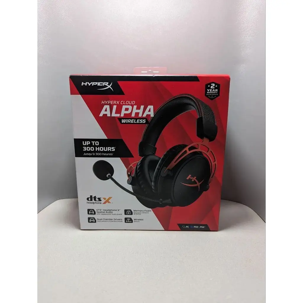Гарнітура ігрова безпроводова HyperX Cloud Alpha Wireless - повнорозмірні чорні навушники - фото 8