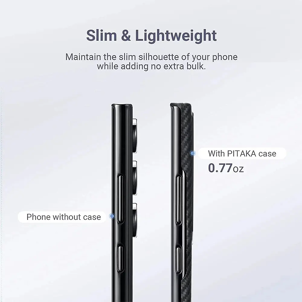 Оригінальний протиударний чохол для Samsung Galaxy S23 Ultra Pitaka MagEZ MagSafe Case 3 Twill Black/Grey KS2301U - фото 8