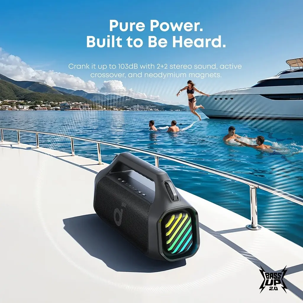 Акустична система Anker SoundCore Boom 2 Pro Black (A3134A11) - фото 5