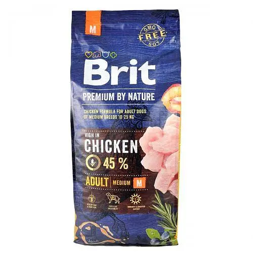 Сухий корм Brit Premium Dog Adult M для дорослих собак середніх порід, з куркою, 15 кг - фото 7