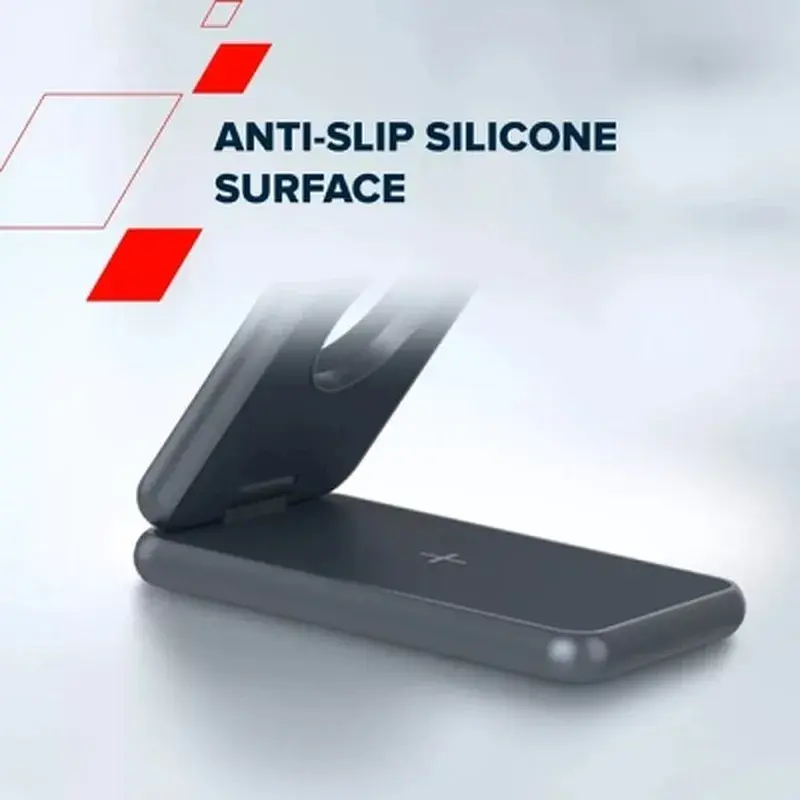 Зарядний пристрій Canyon Foldable wireless charger 15W 3in1 Metal (CNS-WCS309M) - фото 10