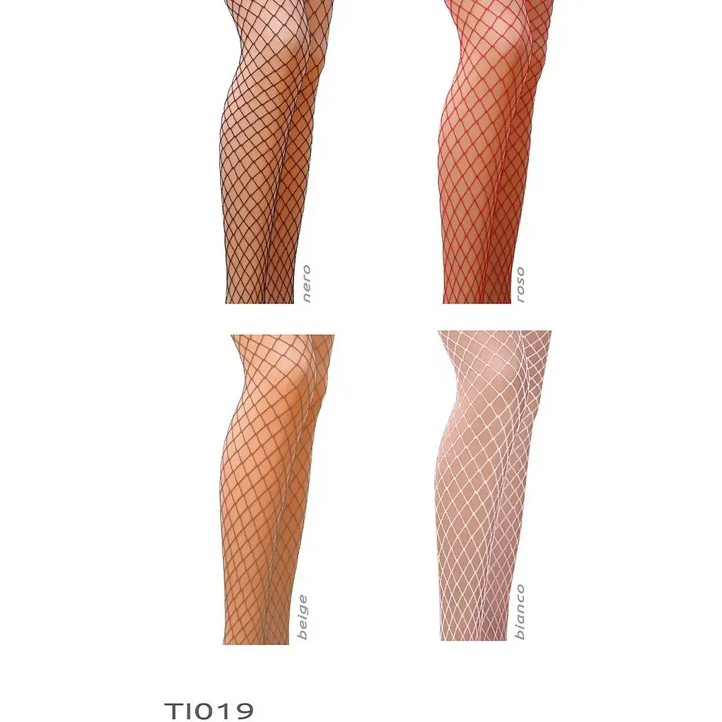 Колготки в сітку без виділених трусиків Passion TI019 nero 1/2 (fishnet) - фото 3